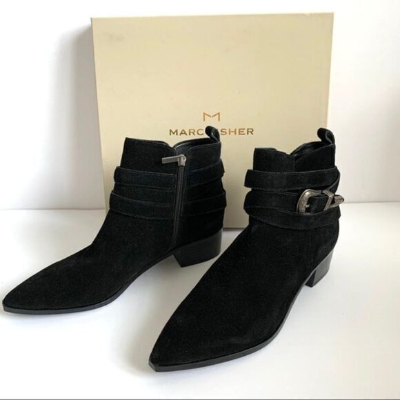 NEW with Box Marc Fisher YANDI WESTERN BUCKLE Ankle BOOT - Picture 2 of 11